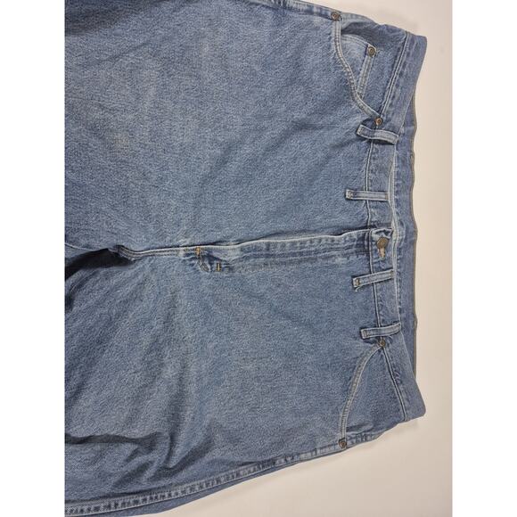 Wrangler Jeans Mens 46x32 Blue Denim Comfort Fit Straight Leg Premium Quality - Picture 5 of 7